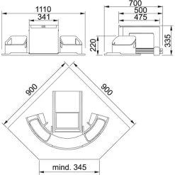 Franke Cube - Differenziatore Angolare Cube 2 X 18 L 134.0055.286 -Forniture Per Attrezzature Da Cucina b75b1d167e91fd5d5ca2cff1