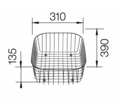 Blanco Accessori - Cesto Universale Per Lavello, 390x310x135, Acciaio Inox 220573 -Forniture Per Attrezzature Da Cucina b8fe91cf6944d0a44a257510