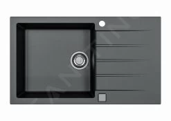 Alveus Cadit - Lavello In Granito 860x500 Mm, Con Comando Dello Scarico, Carbon 1132031