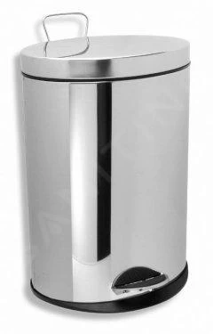 Novaservis Accessori Bagno - Pattumiera Circolare 12 L, Cromo 6161,0 3 Novaservis Accessori Bagno - Pattumiera Circolare 12 L, Cromo 6161,0