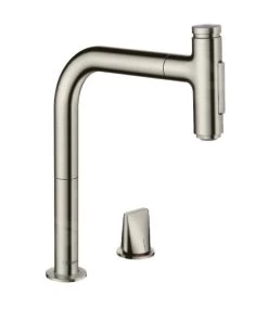 Hansgrohe M71 - Miscelatore Da Lavello A 2 Fori M7120-H200 Con Doccetta Estraibile, SBOX, Simil Inox 73818800