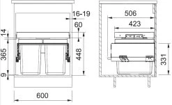 Franke Differenziatori - Cestino Portarifiuti Incorporato FX 60 26-26 121.0557.764 -Forniture Per Attrezzature Da Cucina c457ea85b1126eaf350ddc4c