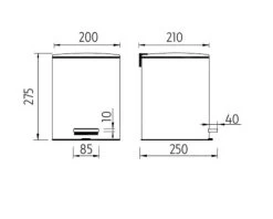 Nimco Pattumiere - Pattumiera 5 L, Bianco Opaco KOS 9005-05 -Forniture Per Attrezzature Da Cucina c4d6cf137c2cf622a1f7617b 1