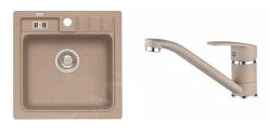 Alveus Set - Set Lavello Niagara 20 E Miscelatore Nina, Beige SETA091