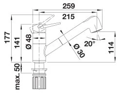 Blanco Wega S - Miscelatore Da Lavello Con Doccetta Estraibile, Antracite/cromo 526420 -Forniture Per Attrezzature Da Cucina ca14af65eed5f49667b1b756