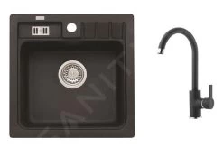 Alveus Set - Set Lavello Niagara 20 E Miscelatore Tonia, Carbon SETA103