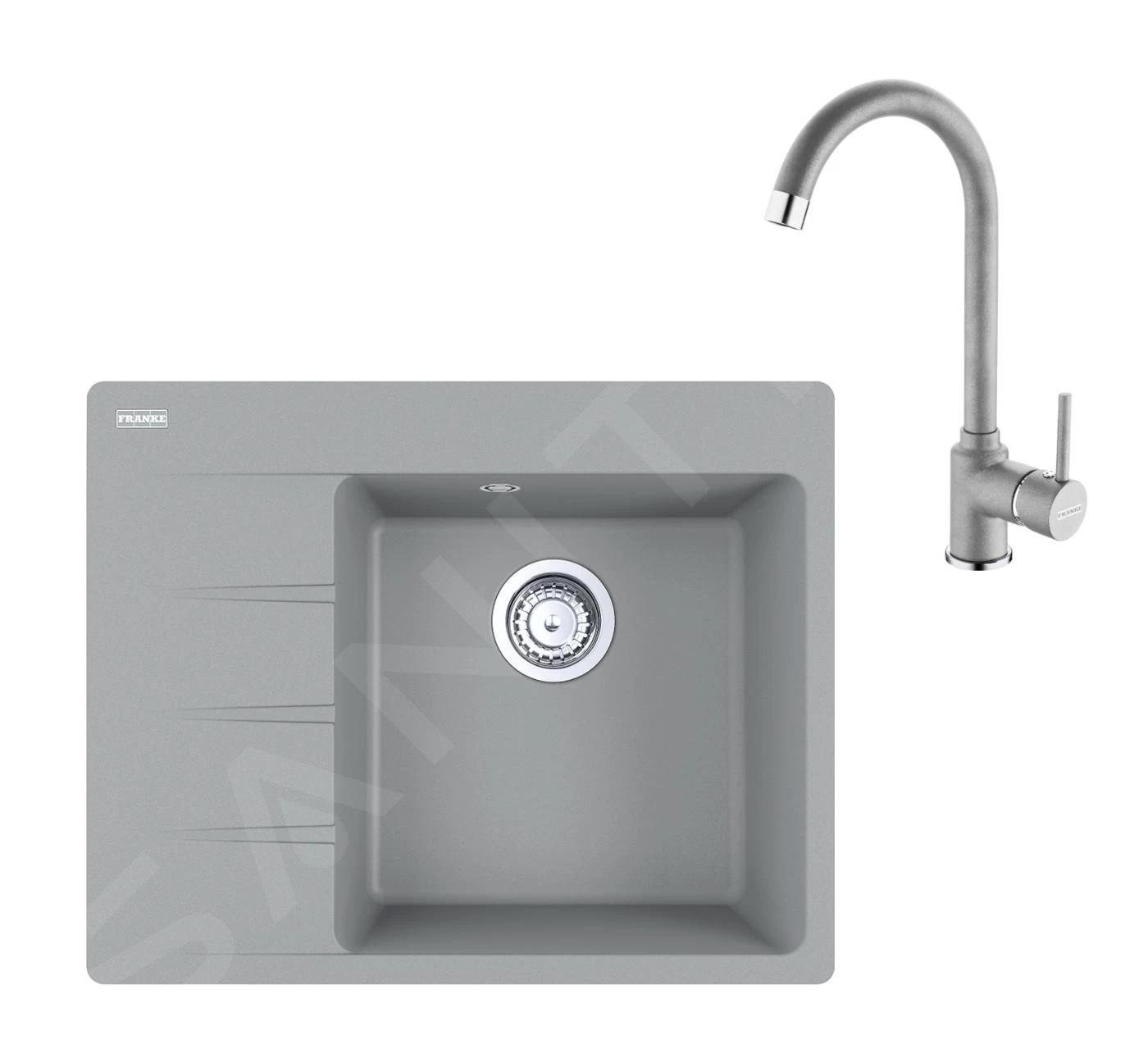 Franke Set - Set G231, Lavello In Fragranite CNG 611-62 TL/7 E Miscelatore FP 9000.084, Pietra Grigia 114.0650.793 3 Franke Set - Set G231, Lavello In Fragranite CNG 611-62 TL/7 E Miscelatore FP 9000.084, Pietra Grigia 114.0650.793