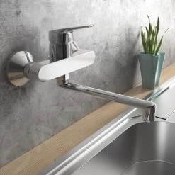 Ideal Standard CeraFlex - Miscelatore Per Lavello, Braccio Di Erogazione Girevole 200 Mm, Cromato B1730AA -Forniture Per Attrezzature Da Cucina cb652972386338e28f49cb00