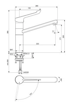 Ideal Standard CeraFlex - Miscelatore Da Lavello Con Leva Clinica, BlueStart,cromo BC137AA -Forniture Per Attrezzature Da Cucina cce5859dc7e94b8e4b590506