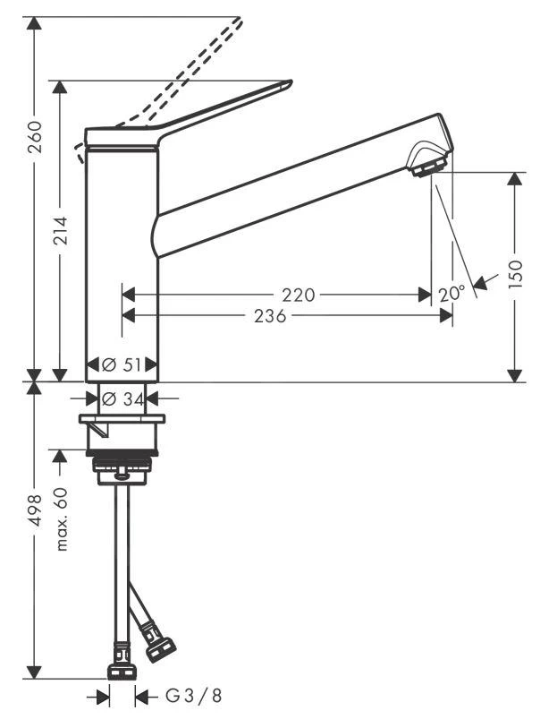 Hansgrohe Zesis M33 - Miscelatore Da Lavello 150, Cromo 74802000 4 Hansgrohe Zesis M33 - Miscelatore Da Lavello 150, Cromo 74802000 - immagine 2