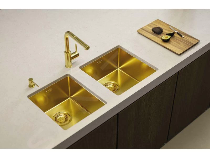 Alveus Quadrix Monarch - Lavello 390x450 Mm, Gold 1103316 5 Alveus Quadrix Monarch - Lavello 390x450 Mm, Gold 1103316 - immagine 3