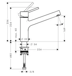 Hansgrohe Talis M52 - Miscelatore Monocomando 170 Per Lavello, Cromato 32851000 -Forniture Per Attrezzature Da Cucina d2e7ecc2c3813b842900475c