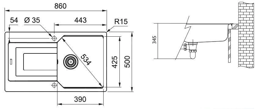 Franke Urban - Lavello In Fragranite UBG 611-86, 860x500 Mm, Onice 114.0582.826 4 Franke Urban - Lavello In Fragranite UBG 611-86, 860x500 Mm, Onice 114.0582.826 - immagine 2