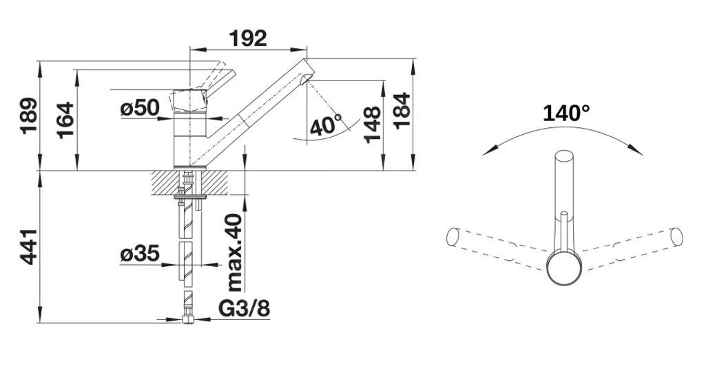 Blanco Antas S - Miscelatore Da Lavello Con Bocca Di Erogazione Estraibile, Color Alluminio/cromo 516765 4 Blanco Antas S - Miscelatore Da Lavello Con Bocca Di Erogazione Estraibile, Color Alluminio/cromo 516765 - immagine 2