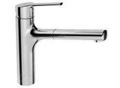 Hansa Ronda - Miscelatore Monocomando Per Lavello Con Erogatore Estraibile, Cromato 03342273