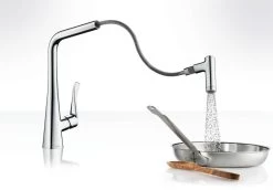 Hansgrohe Metris New - Miscelatore Monocomando Per Lavello 320 Con Doccetta Estraibile, Cromato 14820000 -Forniture Per Attrezzature Da Cucina dbc31cb7cc9e736d78ef51a7 1