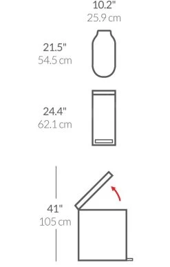 Simplehuman Pattumiere - Pattumiera Slim 45 L, Bianco CW2069 10 Simplehuman Pattumiere - Pattumiera Slim 45 L, Bianco CW2069 -Forniture Per Attrezzature Da Cucina dfcde6a0bbadb8860a99d39c
