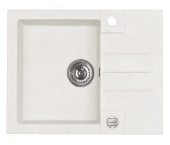 Alveus Rock - Lavello In Granito 595x475 Mm, Con Comando Dello Scarico, Arctic 1090947