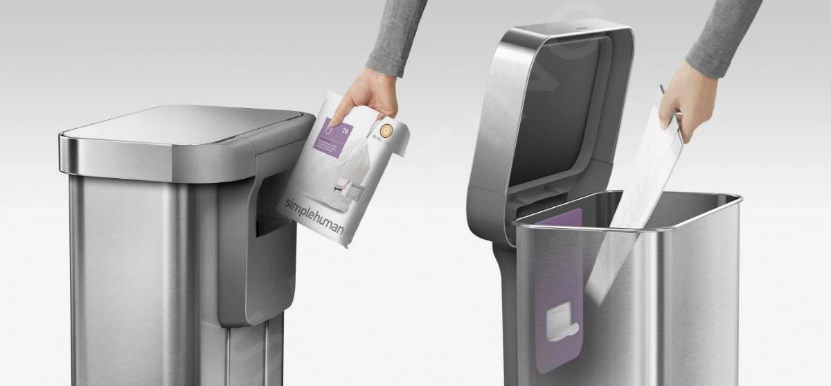 Simplehuman Pattumiere - Pattumiera Con Portasacchetti, 45 L, Bianco CW2027 10 Simplehuman Pattumiere - Pattumiera Con Portasacchetti, 45 L, Bianco CW2027 - immagine 8