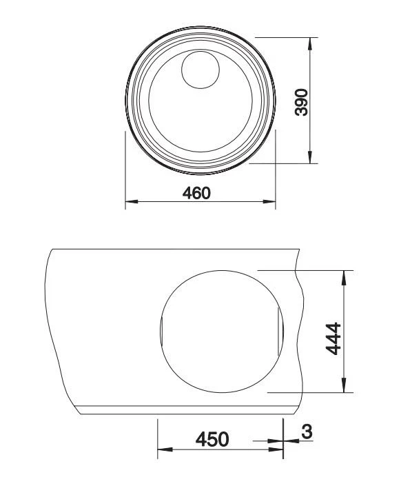 Blanco Rondosol - Lavello, Diametro 460 Mm, Acciaio Inox Spazzolato 513307 4 Blanco Rondosol - Lavello, Diametro 460 Mm, Acciaio Inox Spazzolato 513307 - immagine 2