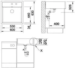 Blanco Panor 60 - Lavello In Ceramica, 600x630 Mm, 2 Fori, Bianco Brillante 514501 6 Blanco Panor 60 - Lavello In Ceramica, 600x630 Mm, 2 Fori, Bianco Brillante 514501 -Forniture Per Attrezzature Da Cucina e2dbd83fd5498f8106957055