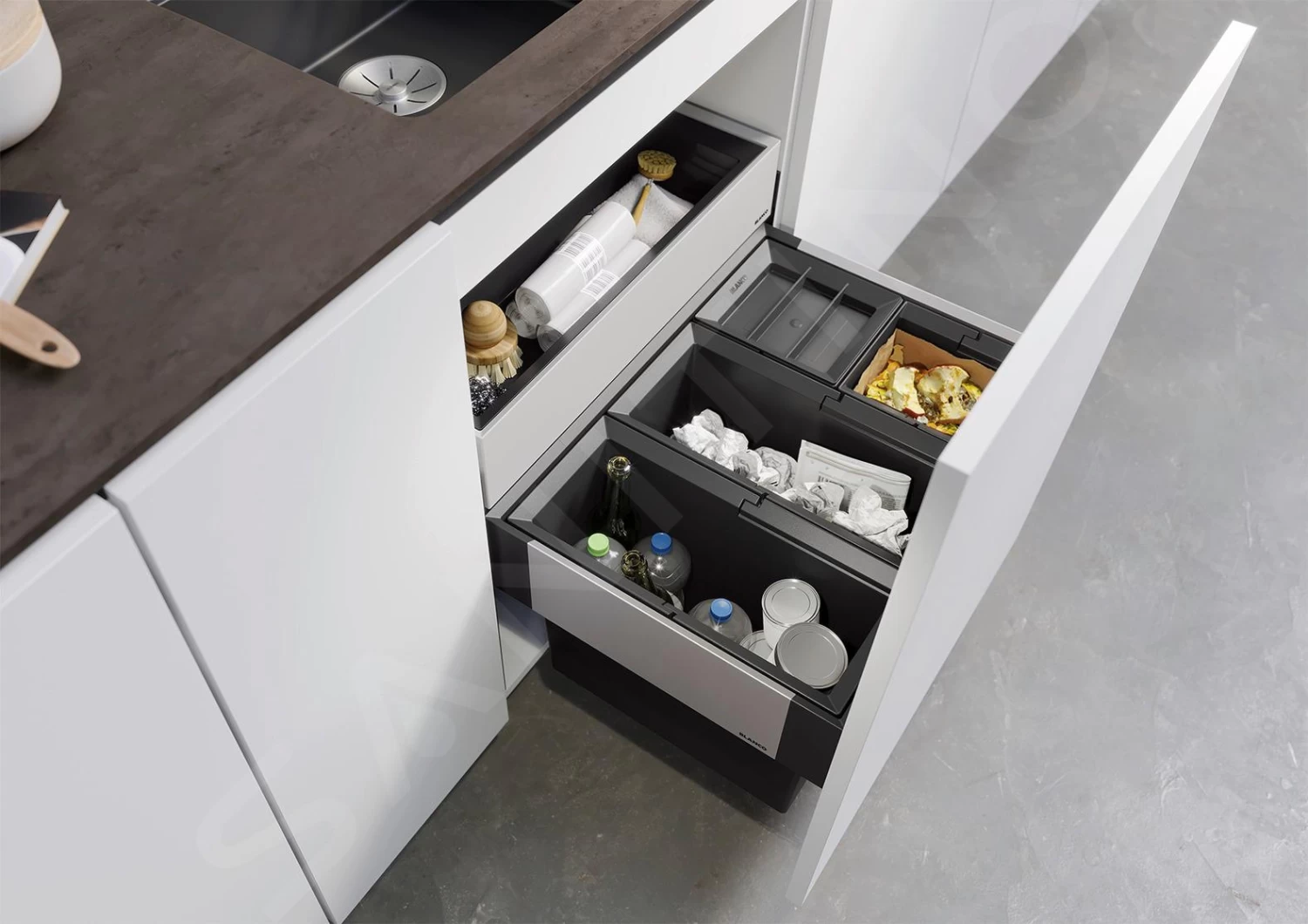 Blanco Select - Pattumiera Incorporata, Differenziata, Capienza 42 L 526211 5 Blanco Select - Pattumiera Incorporata, Differenziata, Capienza 42 L 526211 - immagine 3