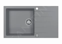 Alveus Cadit - Lavello In Granito 860x500 Mm, Con Comando Dello Scarico, Concrete 1132030