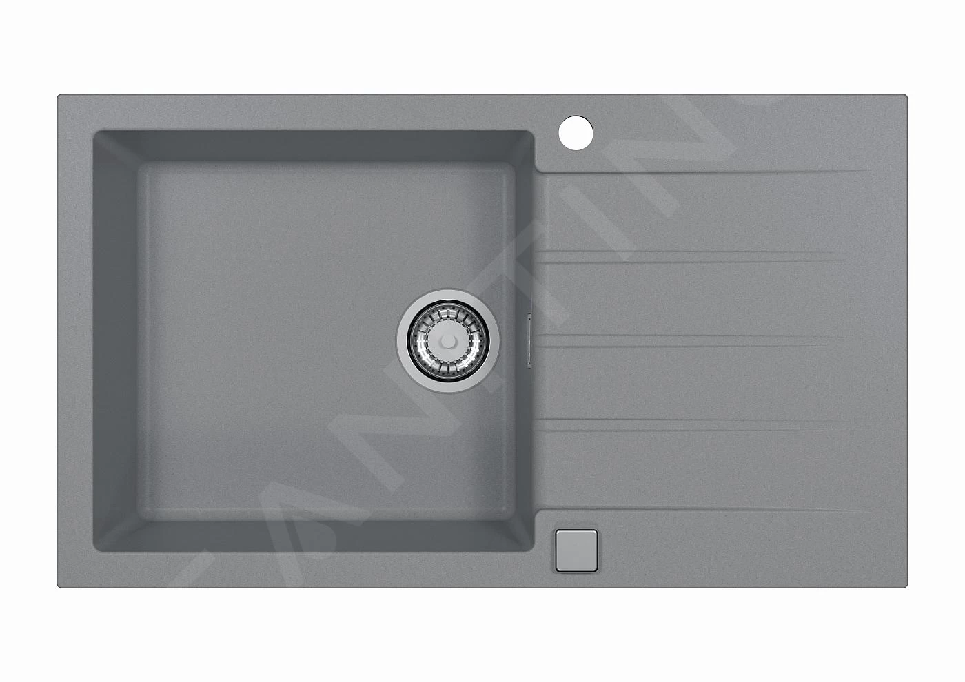Alveus Cadit - Lavello In Granito 860x500 Mm, Con Comando Dello Scarico, Concrete 1132030 3 Alveus Cadit - Lavello In Granito 860x500 Mm, Con Comando Dello Scarico, Concrete 1132030