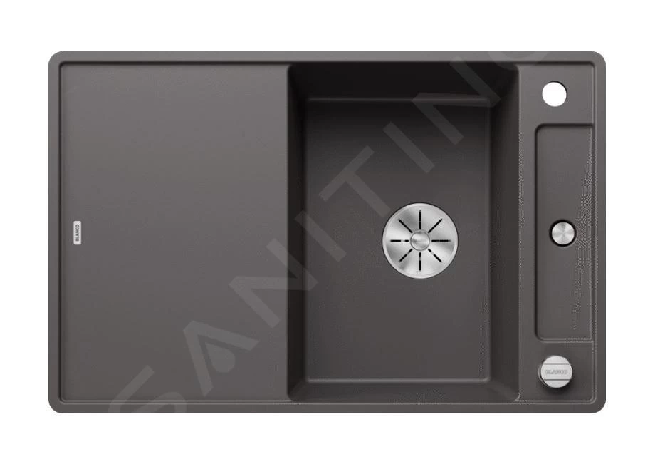 Blanco Axia III 45 - Lavello In Silgranit, 770x500 Mm, Con Comando Remoto Dello Scarico E Accessori, InFino, Grigio Roccia 523200 3 Blanco Axia III 45 - Lavello In Silgranit, 770x500 Mm, Con Comando Remoto Dello Scarico E Accessori, InFino, Grigio Roccia 523200