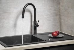 Sapho Rubinetteria - Miscelatore Da Lavello Con Doccetta Estraibile, Nero Opaco FR576B -Forniture Per Attrezzature Da Cucina e53d4638acb111c6dba1868b