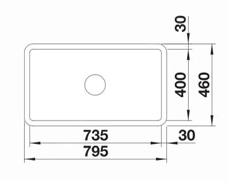 Blanco Villae Farmhouse - Lavello In Ceramica, 795x460 Mm, Bianco Brillante 525163 4 Blanco Villae Farmhouse - Lavello In Ceramica, 795x460 Mm, Bianco Brillante 525163 - immagine 2