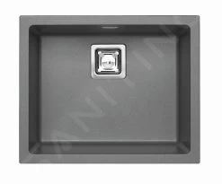 Alveus Quadrix Granital - Lavello In Granito 560x460 Mm, Con Comando Dello Scarico, Steel 1108037