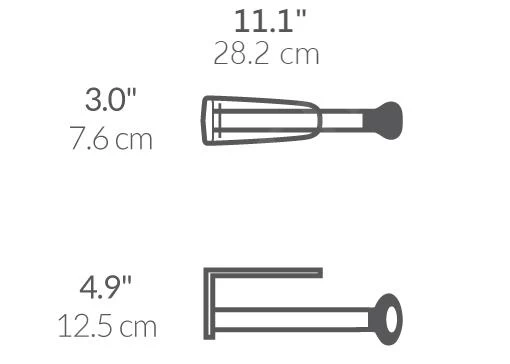 Simplehuman Accessori Per Cucina - Portarotolo Da Cucina, 282 Mm, Acciaio Inox Spazzolato KT1086 4 Simplehuman Accessori Per Cucina - Portarotolo Da Cucina, 282 Mm, Acciaio Inox Spazzolato KT1086 - immagine 2