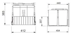 Franke Differenziatori - Cestino Rifiuti Incorporato 300-45 Trio 121.0150.145 -Forniture Per Attrezzature Da Cucina ee1c94cace7ce85df9f8bde3 1