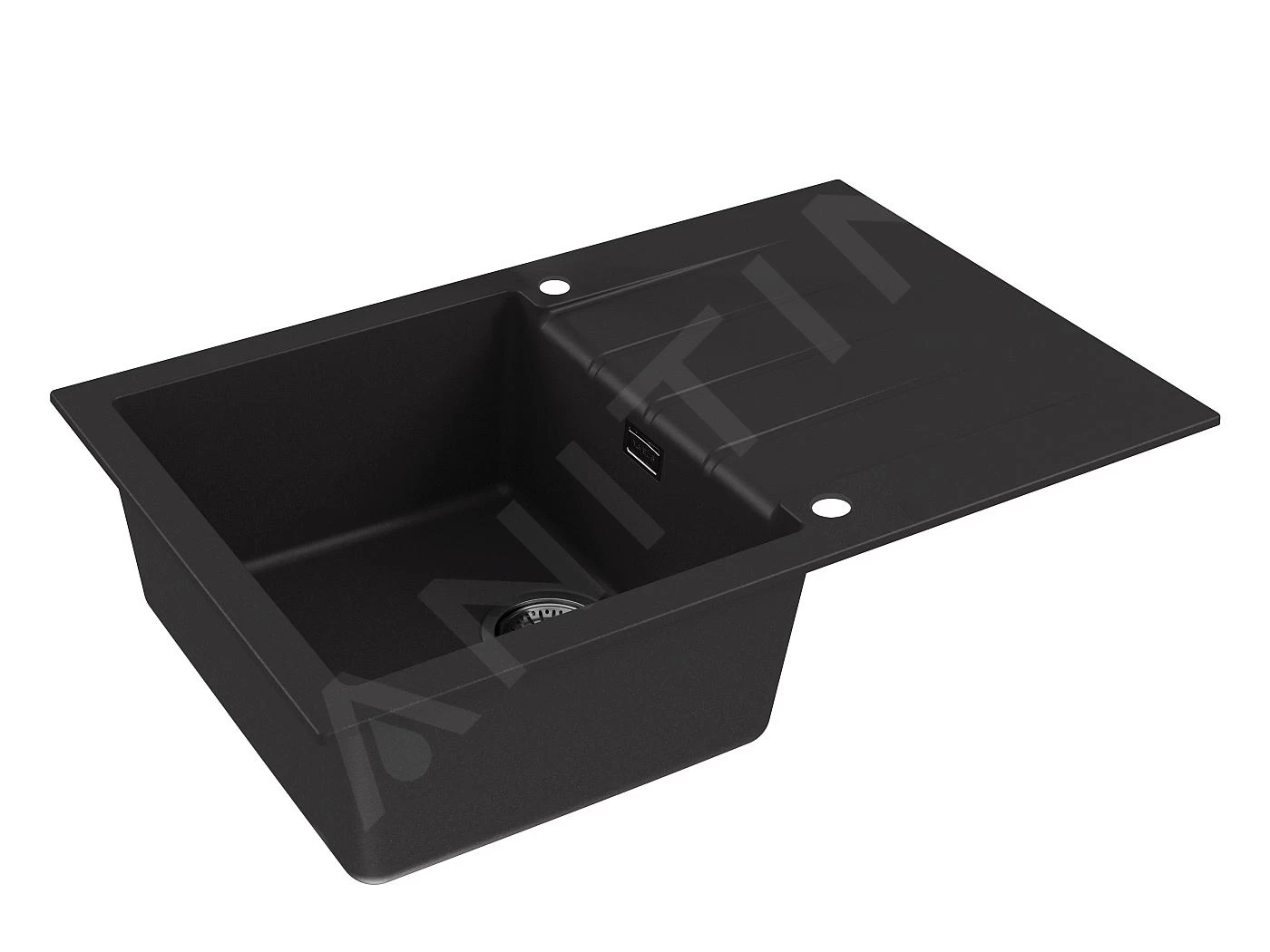 Alveus Cadit - Lavello In Granito 790x500 Mm, Con Comando Dello Scarico, Carbon 1132026 5 Alveus Cadit - Lavello In Granito 790x500 Mm, Con Comando Dello Scarico, Carbon 1132026 - immagine 3