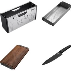 Franke Accessori - Set Accessori Per Lavello, Acciaio Inox/plastica Nera 112.0619.946 -Forniture Per Attrezzature Da Cucina f106e43c54923d835b1435ad