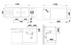 Blanco Sona 8 - Lavello In Silgranit, 1160x500 Mm, Bianco 519701 -Forniture Per Attrezzature Da Cucina f549bfe7b08419f542f5587c