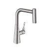 Hansgrohe Metris - Miscelatore Monocomando 220 Per Lavello Con Doccetta Estraibile, Simil Inox 14834800 -Forniture Per Attrezzature Da Cucina f58875fb14f6fb8609dc8548