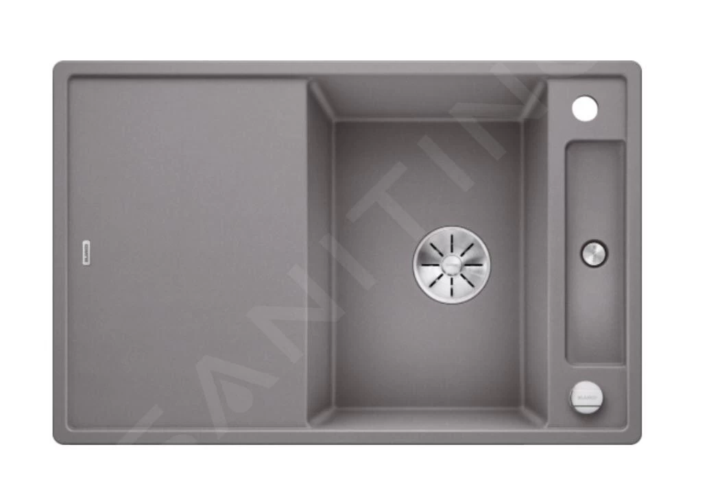 Blanco Axia III 45 - Lavello In Silgranit, 780x510 Mm, Con Accessori, InFino, Color Alluminio 523185 3 Blanco Axia III 45 - Lavello In Silgranit, 780x510 Mm, Con Accessori, InFino, Color Alluminio 523185