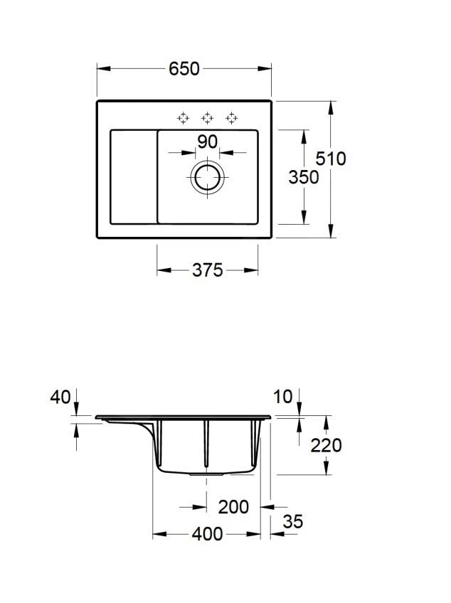 Villeroy & Boch Subway 45 - Lavello In Ceramica 65x51 Cm, CeramicPlus, Grafite 331301i4 4 Villeroy & Boch Subway 45 - Lavello In Ceramica 65x51 Cm, CeramicPlus, Grafite 331301i4 - immagine 2