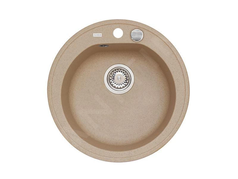 Alveus Niagara - Lavello In Granito Diametro 510 Mm, Con Comando Dello Scarico, Beige 1076855 3 Alveus Niagara - Lavello In Granito Diametro 510 Mm, Con Comando Dello Scarico, Beige 1076855