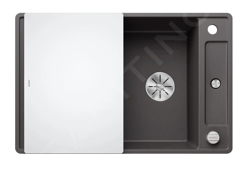 Blanco Axia III 45 - Lavello In Silgranit, 770x500 Mm, Con Comando Remoto Dello Scarico E Accessori, InFino, Grigio Roccia 523200 5 Blanco Axia III 45 - Lavello In Silgranit, 770x500 Mm, Con Comando Remoto Dello Scarico E Accessori, InFino, Grigio Roccia 523200 - immagine 3