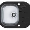 Alveus Wave - Lavello 620x500 Mm, Con Comando Dello Scarico, Vetro Nero/acciaio Inox 1102726
