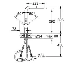 Grohe Blue Pure - Miscelatore Da Lavello Minta Con Funzione Di Filtraggio E Bocca Di Erogazione Estraibile, Cromo 31721000 -Forniture Per Attrezzature Da Cucina fd36ebc3c2b034c6e207a419