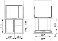 Franke Differenziatori - Cestino Portarifiuti Incorporato FX 60 26-11-11 121.0557.763 -Forniture Per Attrezzature Da Cucina fdf396285263d2280e20ac94