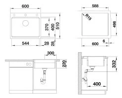 Blanco Etagon 6 - Lavello In Silgranit, 600x510 Mm, Con Guide Scorrevoli, InFino, Antracite 524529 -Forniture Per Attrezzature Da Cucina fe0d111484ffd8dab3e81a94